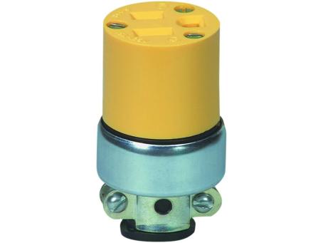FEMALE PLUG END CONNECTOR YELLOW