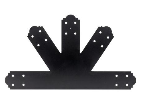 OUTDOOR ACCENTS MISSION 8/12 GABLE PLATE BLACK