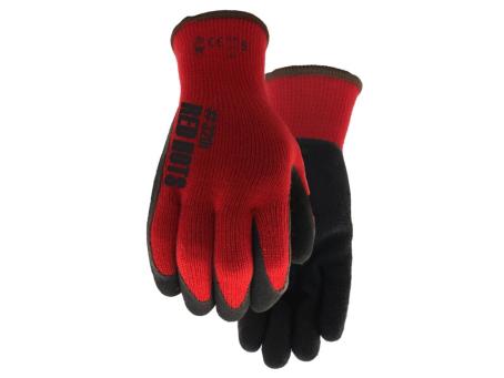WATSON RED HOTS RUBBER LATEX COATED FLEECE LINED 10GG GLOVES LARGE