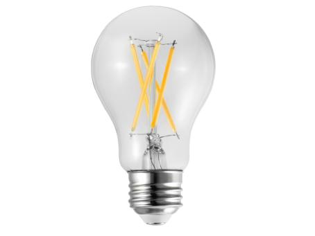 7w LED DIMMABLE WARM WHITE A19 CLEAR FILAMENT BULB
