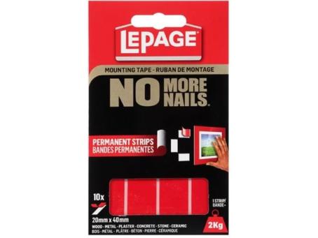 NO MORE NAILS PERMANENT MOUNTING TAPE STRIPS 2kg