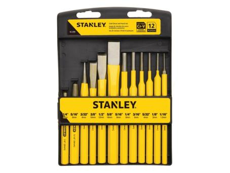 STANLEY 12pc COLD CHISEL & PUNCH SET