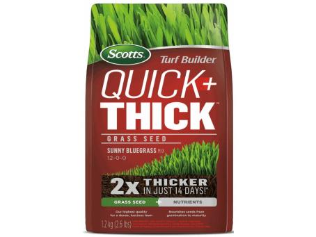 SCOTTS QUICK + THICK SUNNY BLUEGRASS MIX GRASS SEED 1.2kg