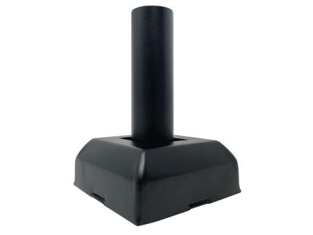 NUVO IRON FENCE POST PLATE BASE & COVER FOR FENCE POSTS TEXTURED BLACK