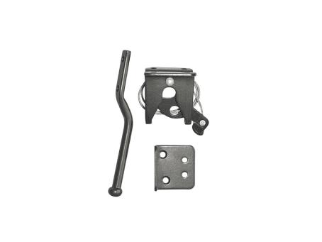 NUVO SPRING LOADED GATE LATCH & CATCH w/CABLE BLACK
