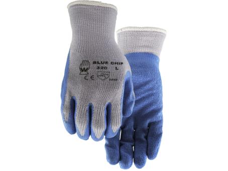 WATSON STEALTH BLUE CHIP RUBBER LATEX COATED GLOVES MEDIUM